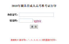 江汉大学成教本科准考证打印